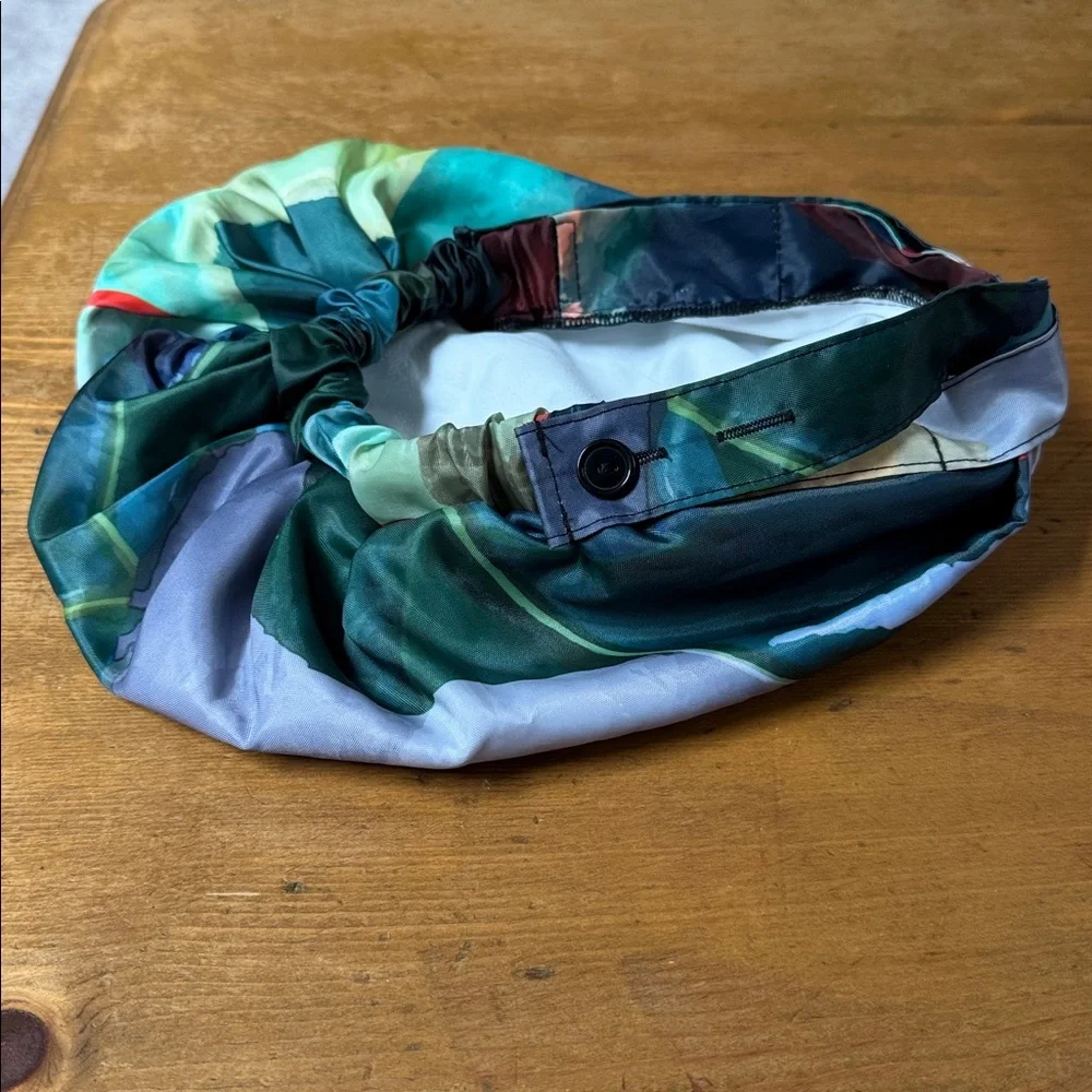 Aveda x Philip Lim shower cap hat hair accessory colorful abstract - Picture 3 of 5